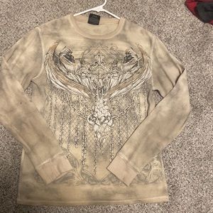 MMA ELITE vintage long sleeve shirt with detailed design Size M